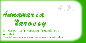 annamaria marossy business card